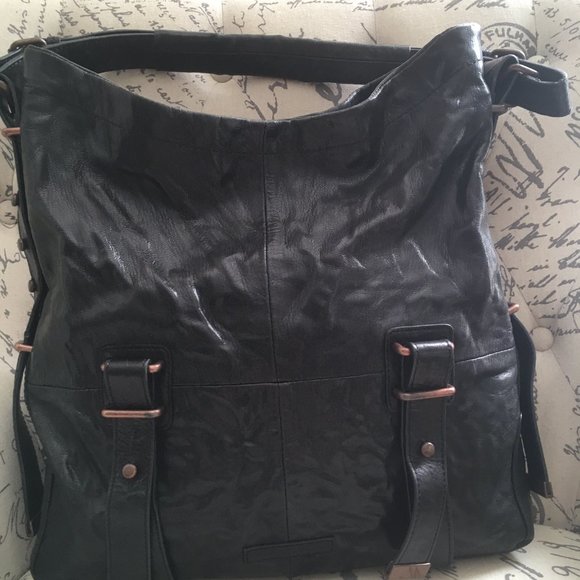 NWT BCBG MAX AZRIA hobo black leather bag - Picture 13 of 13